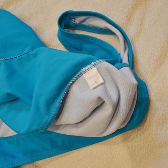 Mermaid Blue One-Piece Bathing Suit | Sz L - Picture 5 of 5